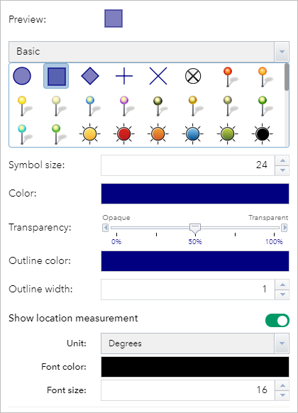 Basic point symbol editor Basic point symbol editor