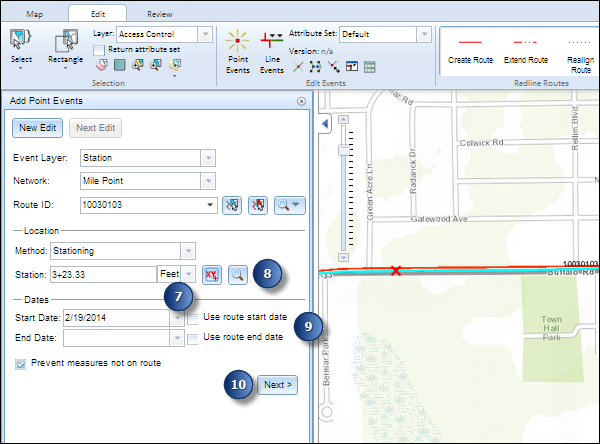 Adding point events using stationing Adding point events using stationing