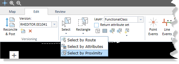 Selecting events along route path Selecting events along route path